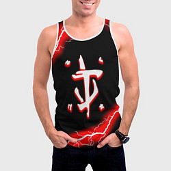 Майка-безрукавка мужская Doom красный шторм, цвет: 3D-белый — фото 2