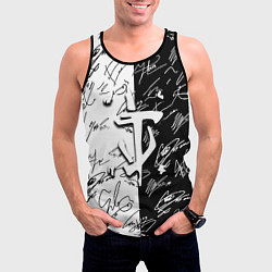 Майка-безрукавка мужская Doom автографы, цвет: 3D-черный — фото 2