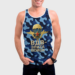Майка-безрукавка мужская ВДВ элита войск - камуфляж, цвет: 3D-белый — фото 2