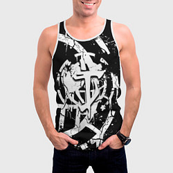 Майка-безрукавка мужская Doom smile game, цвет: 3D-белый — фото 2