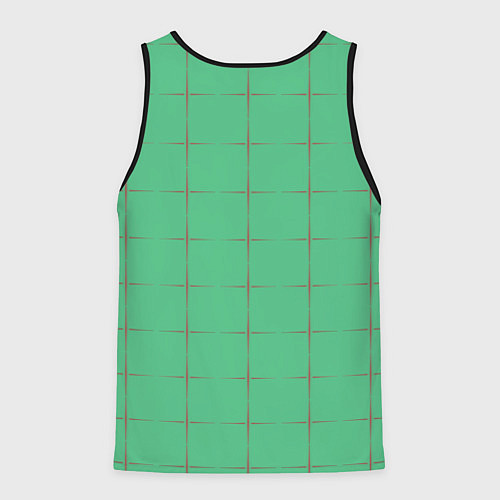 Мужская майка без рукавов Color green stripes / 3D-Черный – фото 2