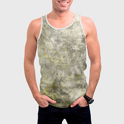 Майка-безрукавка мужская Абстракция - yellow acidic liquid, цвет: 3D-белый — фото 2