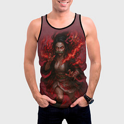 Майка-безрукавка мужская Незуко Камадо реализм, цвет: 3D-черный — фото 2