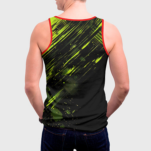 Мужская майка без рукавов Курица читает книгу как не быть курицей / 3D-Красный – фото 4