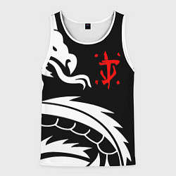 Майка-безрукавка мужская Doom dragon steel, цвет: 3D-белый