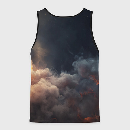 Мужская майка без рукавов Герой аниме дракон с огненным мечем / 3D-Черный – фото 2