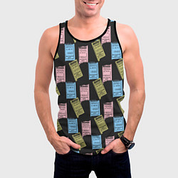 Майка-безрукавка мужская Советские билеты транспорта, цвет: 3D-черный — фото 2