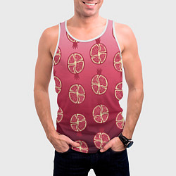 Майка-безрукавка мужская Сочные гранаты, цвет: 3D-белый — фото 2