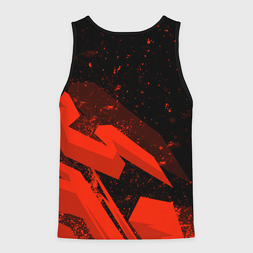 Мужская майка без рукавов Umbrella corp - красный / 3D-Черный – фото 2