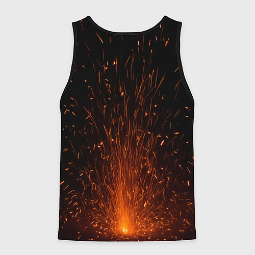 Мужская майка без рукавов Саша говорит мало - делает много / 3D-Черный – фото 2