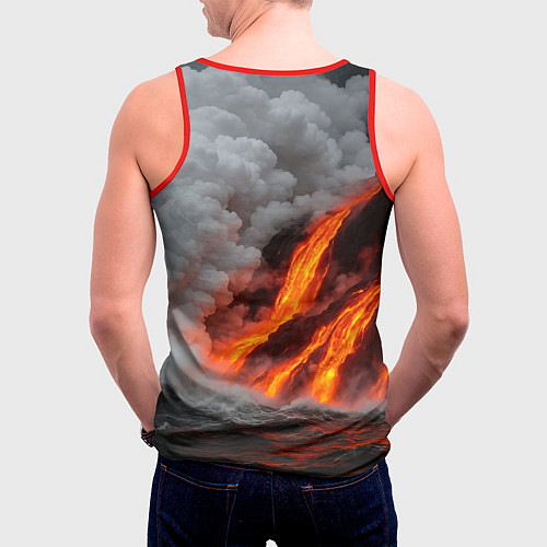 Мужская майка без рукавов Тихий Саша гроза врагов / 3D-Красный – фото 4