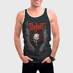 Майка-безрукавка мужская Slipknot Жуткий клоун в темноте, цвет: 3D-белый — фото 2