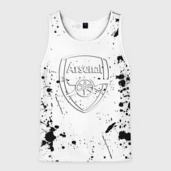 Майка-безрукавка мужская Arsenal брызги красок, цвет: 3D-белый