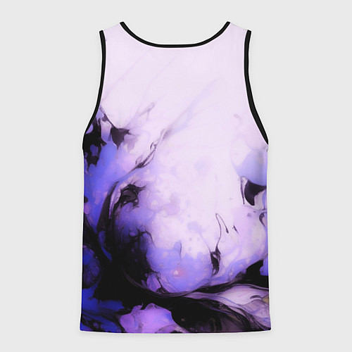 Мужская майка без рукавов Взрывной индиго светлый / 3D-Черный – фото 2