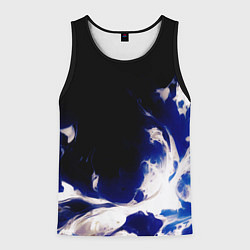 Майка-безрукавка мужская Синее пламя, цвет: 3D-черный