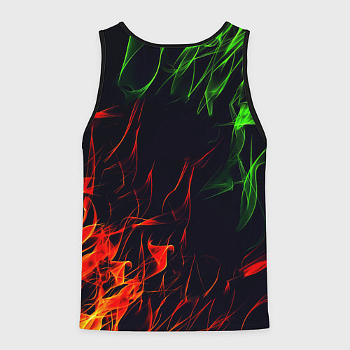 Мужская майка без рукавов Borussia flame toxic / 3D-Черный – фото 2