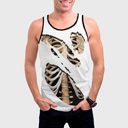 Майка-безрукавка мужская Дыры с костями, цвет: 3D-черный — фото 2