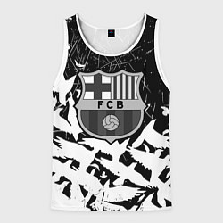 Мужская майка без рукавов Barcelona черно белые птицы