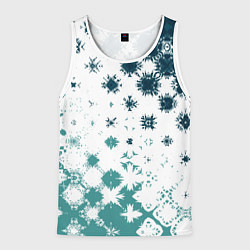 Мужская майка без рукавов Узорчатые пятна по диагонали