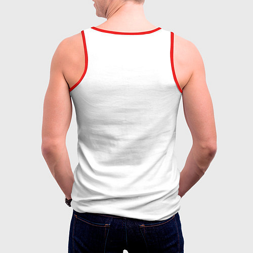 Мужская майка без рукавов Happy Halloween 25 / 3D-Красный – фото 4