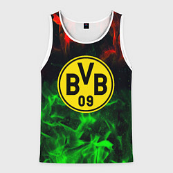 Мужская майка без рукавов Borussia красно зеленый огонь