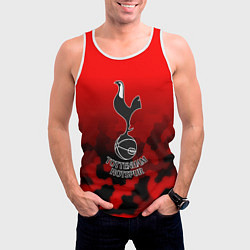 Майка-безрукавка мужская Тоттенхэм Хотспур камуфляж красный, цвет: 3D-белый — фото 2