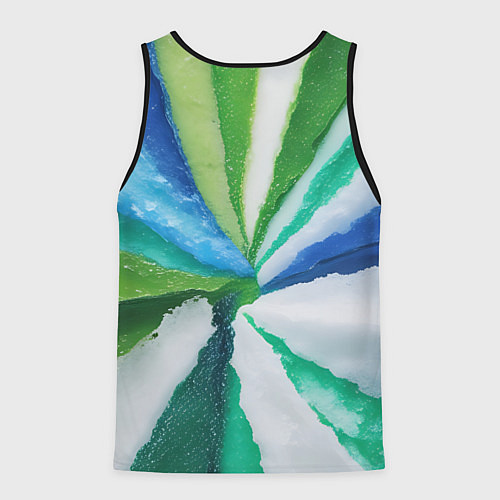 Мужская майка без рукавов Радуга цветов мальдивских островов / 3D-Черный – фото 2