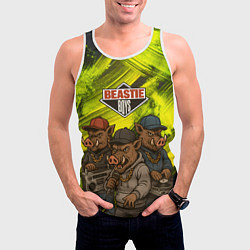 Майка-безрукавка мужская Beastie boys в образе кабанов, цвет: 3D-белый — фото 2