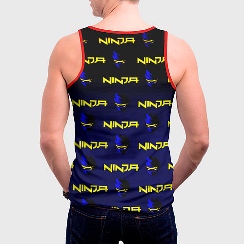 Мужская майка без рукавов Borussia ninja x fortnite / 3D-Красный – фото 4