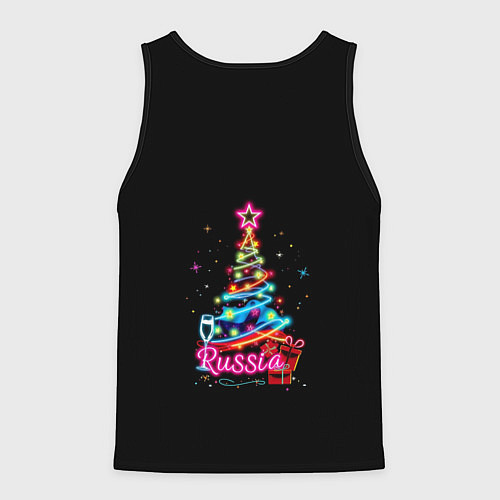 Мужская майка без рукавов Christmas tree gifts / 3D-Черный – фото 2