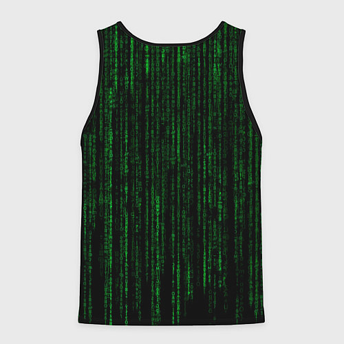 Мужская майка без рукавов Матрица - код / 3D-Черный – фото 2