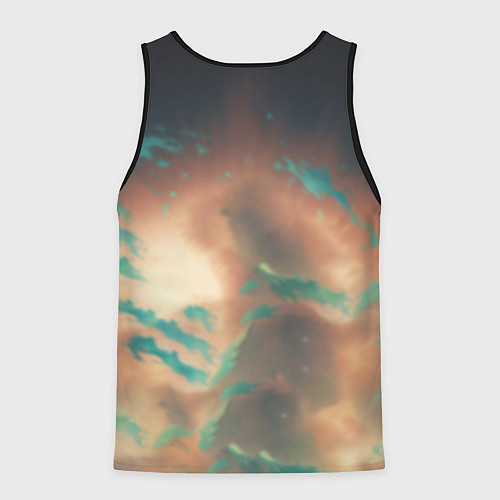 Мужская майка без рукавов Маомао на фоне облаков / 3D-Черный – фото 2