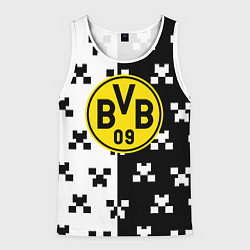 Майка-безрукавка мужская Borussia pattern minecraft, цвет: 3D-белый