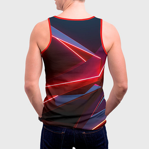 Мужская майка без рукавов Neon laser red / 3D-Красный – фото 4