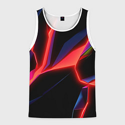 Майка-безрукавка мужская Neon red, цвет: 3D-белый