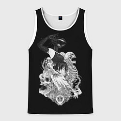 Майка-безрукавка мужская Резе демон бомба Человек бензопила, цвет: 3D-белый