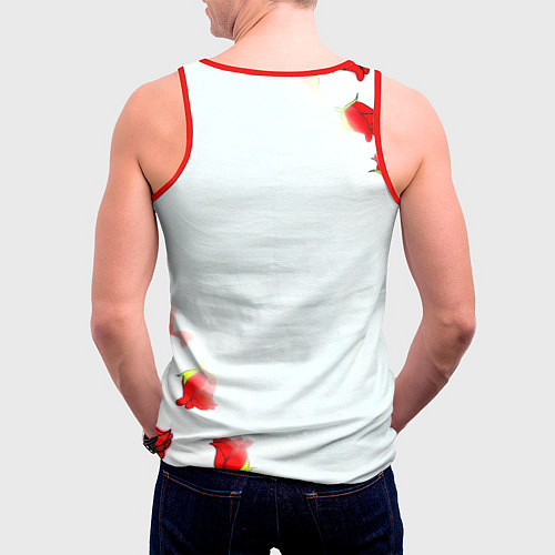 Мужская майка без рукавов Ювентус розы / 3D-Красный – фото 4
