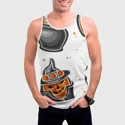 Майка-безрукавка мужская Candy halloween, цвет: 3D-белый — фото 2