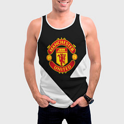 Майка-безрукавка мужская Манчестер Юнайтед полосы, цвет: 3D-белый — фото 2