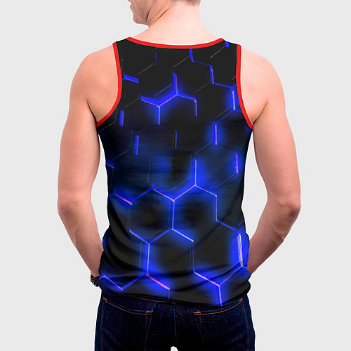 Мужская майка без рукавов FC Bayern Mnchen соты / 3D-Красный – фото 4