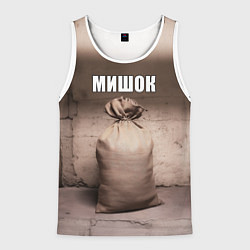 Майка-безрукавка мужская Мишок, цвет: 3D-белый