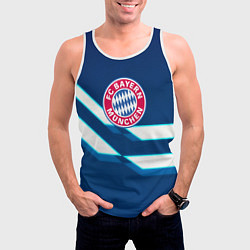 Майка-безрукавка мужская Бавария Мюнхен геометрия, цвет: 3D-белый — фото 2