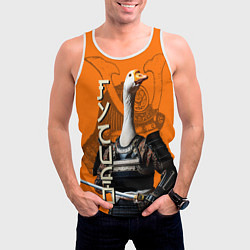 Майка-безрукавка мужская Гусидо - путь гуся, цвет: 3D-белый — фото 2