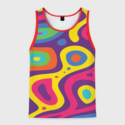 Майка-безрукавка мужская Abstract tac, цвет: 3D-красный