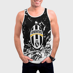 Майка-безрукавка мужская Ювентус краски всплеск штрихи, цвет: 3D-белый — фото 2