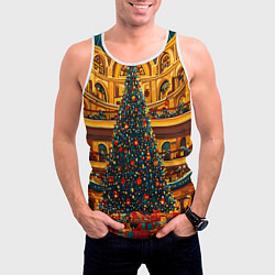 Майка-безрукавка мужская Московская новогодняя елка, цвет: 3D-белый — фото 2