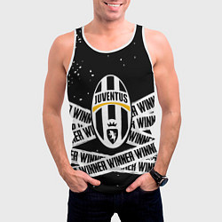 Майка-безрукавка мужская Juventus подедитель краски, цвет: 3D-белый — фото 2