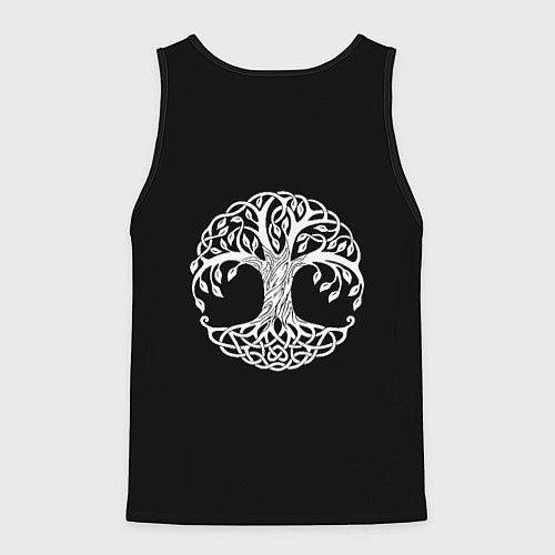 Мужская майка без рукавов Быть добру - благородный славянский медведь / 3D-Черный – фото 2