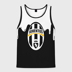 Майка-безрукавка мужская Juventus капли красок, цвет: 3D-черный