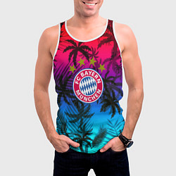 Майка-безрукавка мужская Бавария Мюнхен неон тропики, цвет: 3D-белый — фото 2